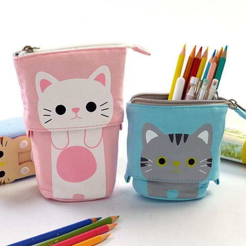 Cat Pencil Case / Cosmetic Travel Organizer