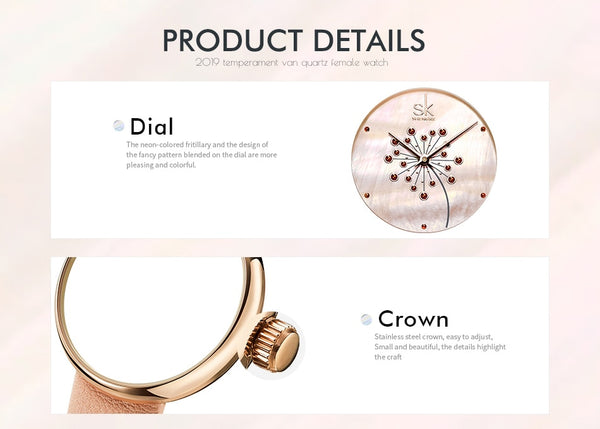 Fritillary & Dandelion Design Watch