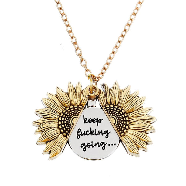 You are My Sunshine Sunflower Necklace