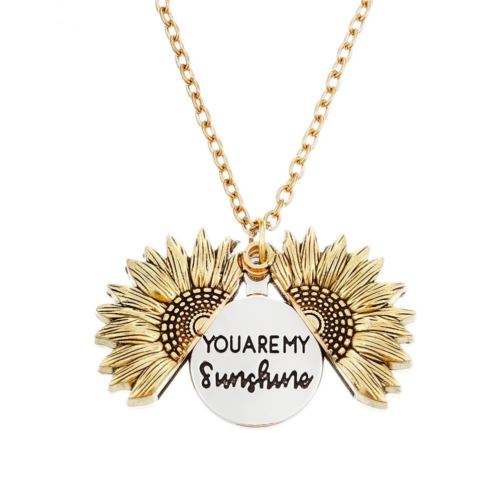 You are My Sunshine Sunflower Necklace