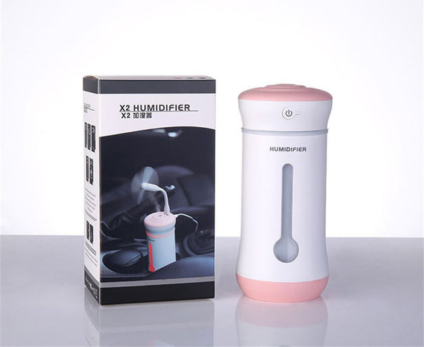 3-in-1 Humidifier/Fan/lamp LED for car/desk