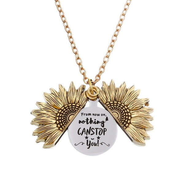 You are My Sunshine Sunflower Necklace