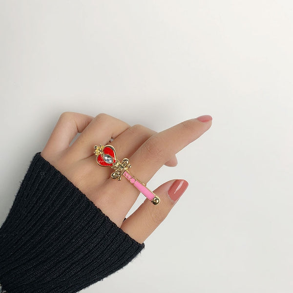 Shiny Girl Enamel Ring