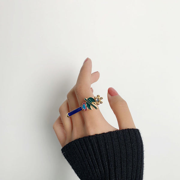 Shiny Girl Enamel Ring