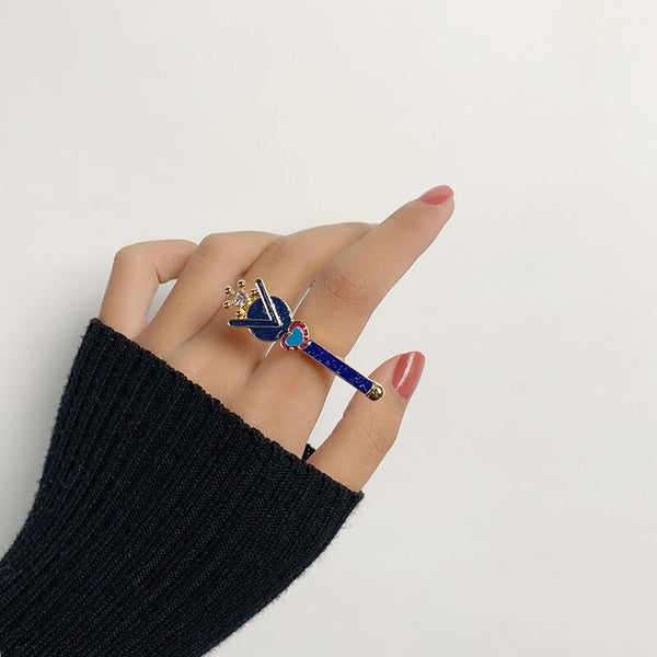 Shiny Girl Enamel Ring