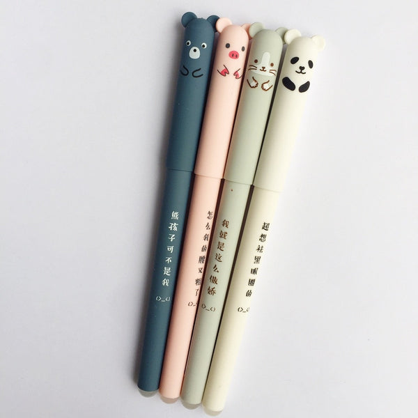 Adorable Animals Velvet Feel Erasable Gel Pen