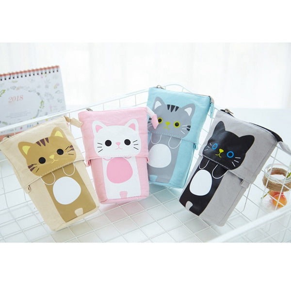 Cat Pencil Case / Cosmetic Travel Organizer